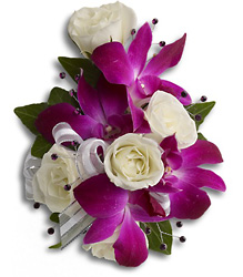 Fancy Orchids and Roses Wristlet Cottage Florist Lakeland Fl 33813 Premium Flowers lakeland